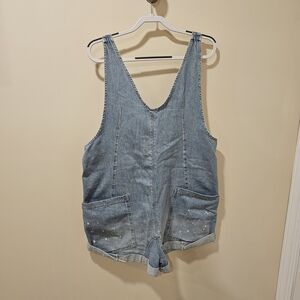 Free People High Roller Shortalls Size L